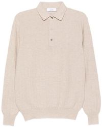 Lardini - Ribbed-Knit Polo Sweater - Lyst