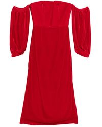 forte_forte - Bustier Puff-Sleeve Dress - Lyst