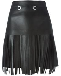 Neil Barrett - Fringed Midi Skirt - Lyst