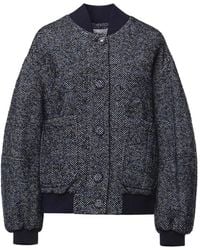 Genny - Herringbone-Pattern Bomber Jacket - Lyst
