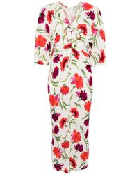 Diane von Furstenberg - Valerie Floral-print Midi Dress - Lyst
