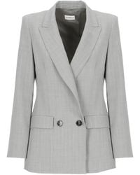 Marella - Pinstripe Double-Breasted Blazer - Lyst