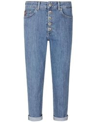 Dondup - Koons Button-Fly Cropped Jeans - Lyst
