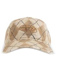 DIESEL - C-Roumb Argyle-Check Baseball Cap - Lyst