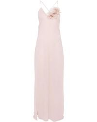 Blumarine - Abito Con Applicazione A Fiori - Lyst