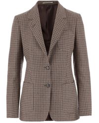 Tagliatore - Blazer Met Pied-De-Poule Print En Knopen - Lyst