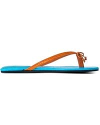 Abra - Lizard-Embossed Flip Flops - Lyst