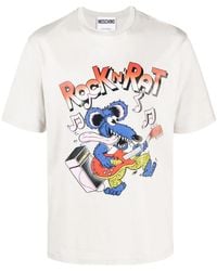 Moschino - Graphic-Print Cotton T-Shirt - Lyst