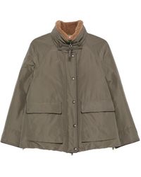 Brunello Cucinelli - Shearling-Collar Press-Stud Jacket - Lyst
