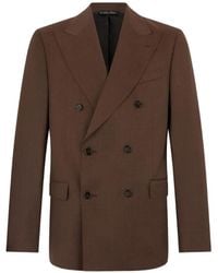 Brooks Brothers - Double-Breasted Virgin Wool Blazer - Lyst