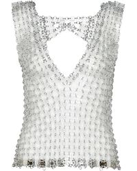 Rabanne - Chain-Link V-Neck Top - Lyst