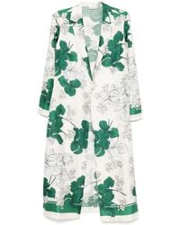 P.A.R.O.S.H. - Floral-Print Coat - Lyst