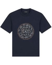 Emporio Armani - T-Shirt En Coton À Imprimé Graphique - Lyst