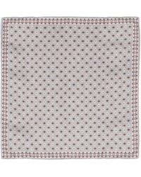 Brunello Cucinelli - Einstecktuch Aus Seide Mit Print - Lyst