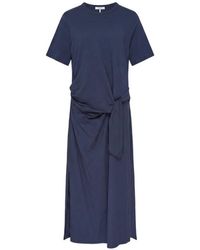 Rag & Bone - Robe Mi-Longue À Détail Noué Et Fente Latérale - Lyst