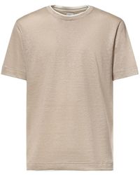 Eleventy - Camiseta De Lino Con Detalle A Capas - Lyst