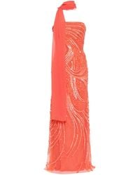 Elie Saab - Sequin-embellished Scarf-detail Gown - Lyst