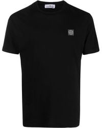 Stone Island - Cotton T-shirt With "fixed" Effect - Lyst