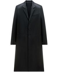 Courreges - Manteau en cuir à manches zippées - Lyst