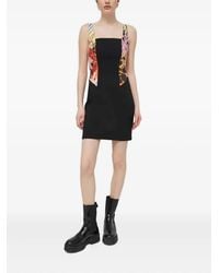 Desigual - Floral-Panelled Square-Neck Mini Day Dress - Lyst