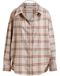 Essentiel Antwerp - Rhinestone-Strap Plaid Shirt - Lyst