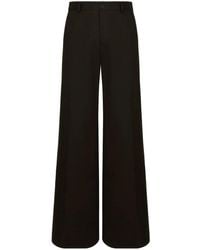 Dolce & Gabbana - Wide-Leg Cotton Trousers - Lyst