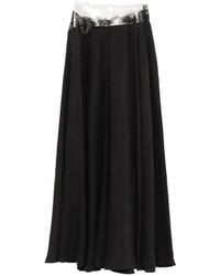 Maison Margiela - Lace-Trim Pleated Maxi Skirt - Lyst