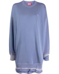DIESEL - D-rollege Distressed Sweatshirt Minidress - Lyst
