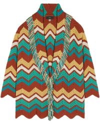 Alanui - Kaleidoscopic Chevron Knit Cardigan - Lyst
