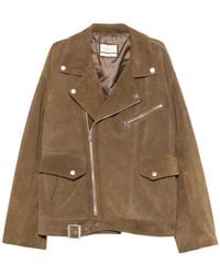 ViCOLO - Belted Biker Leather Jacket - Lyst