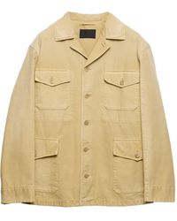 Prada - Chaqueta Con Bolsillos De Parche Y Botones - Lyst