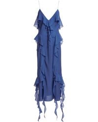 Khaite - Pim Ruffle Silk Maxi Dress - Lyst
