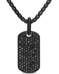 David Yurman - Bracelet Chevron En Argent Sterling Pavé De Diamants (27 Mm) - Lyst