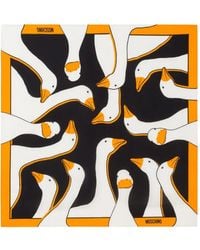 Moschino - Foulard En Soie À Imprimé Oie - Lyst