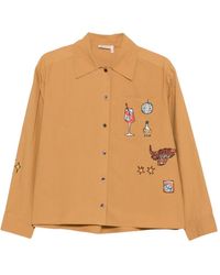 Stella Nova - Embroidered Chest-Pocket Shirt - Lyst