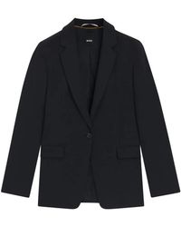 BOSS - Single-Breasted Notched-Lapels Jacket - Lyst