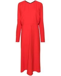 Victoria Beckham - Draped Cady Midi Dress - Lyst