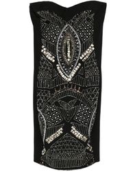 Gemy Maalouf - Embellished Strapless Mini Dress - Lyst
