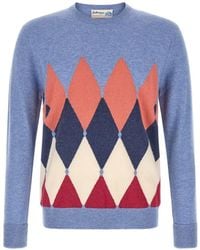 Ballantyne - Diamond Inlay Cashmere Sweater - Lyst