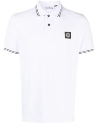 Stone Island - Tipps Compass Patch Polo Shirt - Lyst