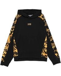 Versace Jeans Couture - Baroque-Print Panelled Hoodie - Lyst
