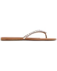 AMINA MUADDI - Gigi Crystal-Embellished Leather Sandals - Lyst