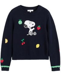 Chinti & Parker - Snoopy Fruity-Details Crewneck Cotton Sweater - Lyst