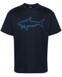 Paul & Shark - T-shirt en coton à logo imprimé - Lyst