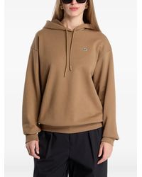 Lacoste - Oversized Fleece Hoodie - Lyst