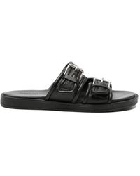 SERGIO MORETTI FIRENZE - Buckle-Fastening Leather Sandals - Lyst