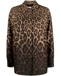 Valentino Garavani - Leopard-Print Shirt Jacket - Lyst