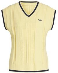 adidas - Cable Knit Vest - Lyst