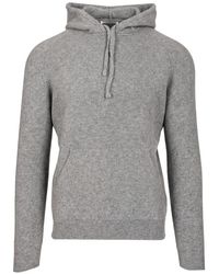 Al Duca d'Aosta - Mohair-Blend Drawstring Hoodie - Lyst