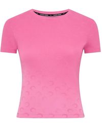 Marine Serre - Faded-Moon Baby-Fit T-Shirt - Lyst